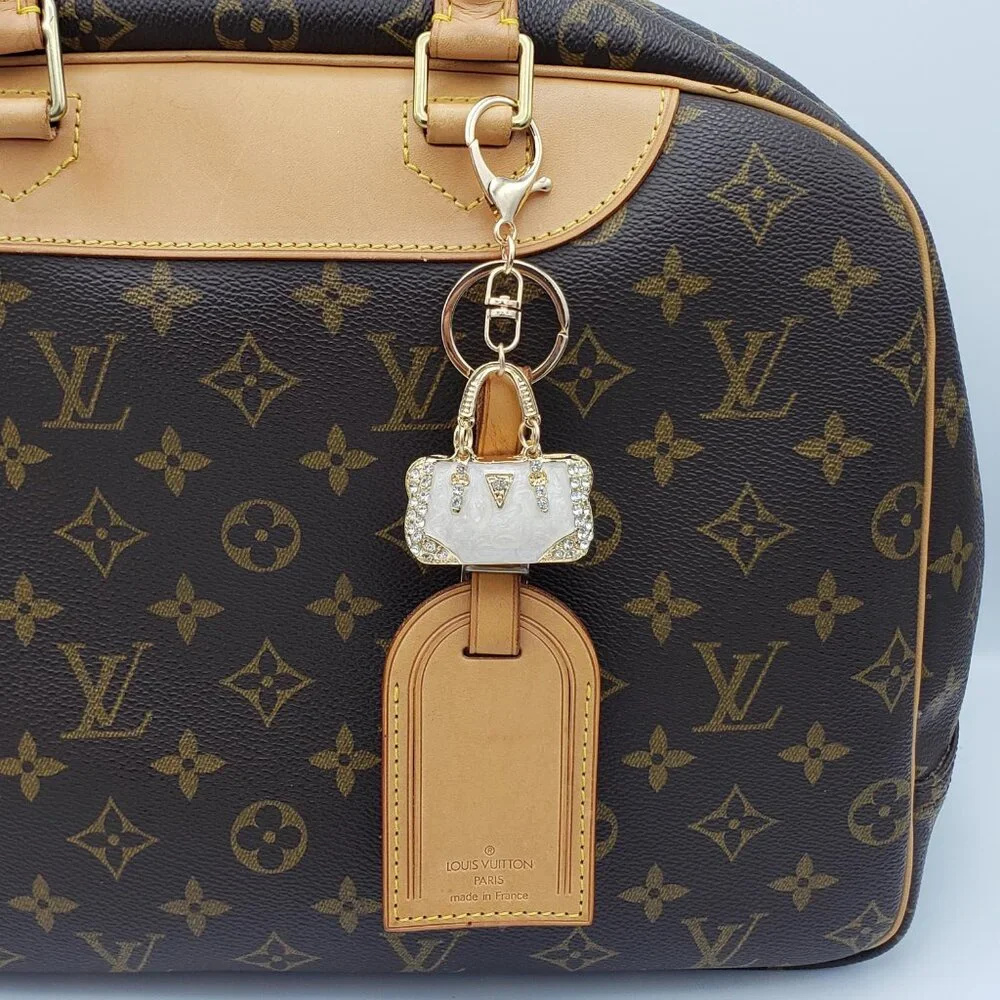Authentic Louis Vuitton Luggage Nametag with Unbranded Keycharm
